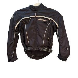 Fieldsheer Mens Black Polyester Motorcycle Jacket with CE Armor Padded Size S